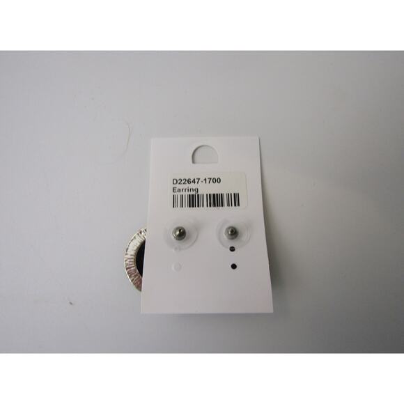 Huimei Silver Multicolor Marbly Oval Round Stud Earrings Boho - Picture 3 of 3